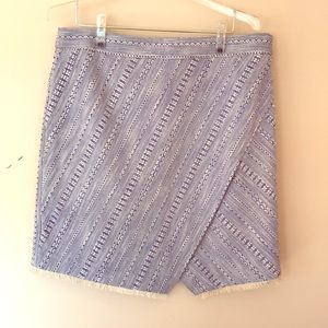Ann Taylor LOFT blue and white skirt